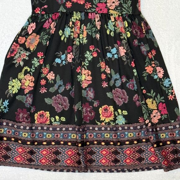 American Rag Cie Sleeveless Black Floral Dress With Pockets Size Small - Picture 12 of 15